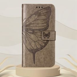 peňaženkové / vyklápacie puzdro Tecno Camon 18 Premier - ART BUTTERFLY Peňaženkový obal pre Tecno Camon 18 Premier šedý