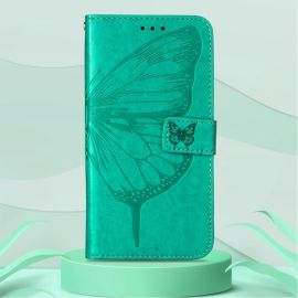 peňaženkové / vyklápacie puzdro Tecno Camon 18 Premier - ART BUTTERFLY Peňaženkový obal pre Tecno Camon 18 Premier zelený