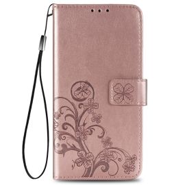 peňaženkové / vyklápacie puzdro Samsung Galaxy XCover Pro - ART FLOWERS Peňaženkový kryt Samsung Galaxy Xcover Pro svetloružový