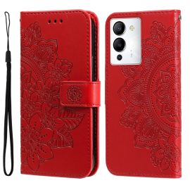 peňaženkové / vyklápacie puzdro Infinix Note 12 Pro 5G - ART MANDALA Peňaženkové puzdro Infinix Note 12 / Note 12 Pro 5G červené