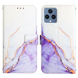 peňaženkové / vyklápacie puzdro T Phone / T Phone 2023 - ART MARBLE Peňaženkový kryt T Phone / T Phone 2023 PURPLE