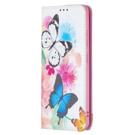 peňaženkové / vyklápacie puzdro, zaklápacie puzdro Samsung Galaxy A32 - ART Peňaženkový kryt Samsung Galaxy A32 COLORFUL BUTTERFLIES