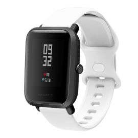 remienok na hodinky Remienky pre hodinky - šírka 20mm - BUTTERFLY Silikónový remienok Xiaomi Amazfit GTS 2 / GTS 2e / GTS 2 Mini 20mm biely