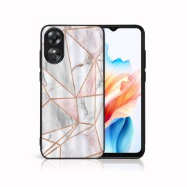 zadný kryt Oppo A38 - MY ART Ochranný kryt pre Oppo A38 PINK MARBLE (143)