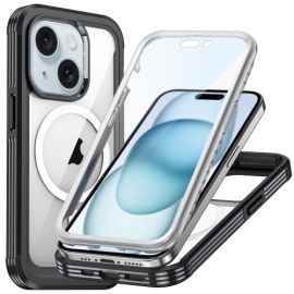 obojstranný kryt Apple iPhone 15 - DUAL MAGSAFE Obojstranný ochranný kryt pre Apple iPhone 15 čierny