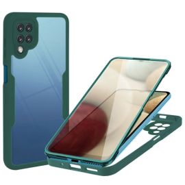 obojstranný kryt, sklo / fólia Samsung Galaxy A12 - DUAL Obojstranný kryt s fóliou Samsung Galaxy A12 zelený