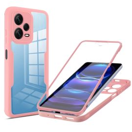 obojstranný kryt Xiaomi Redmi Note 12 Pro 5G - DUAL Obojstranný kryt s fóliou Xiaomi Redmi Note 12 Pro 5G ružový
