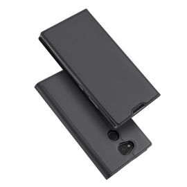 zaklápacie puzdro Kryty na mobil - DUX Peňaženkový obal Sony Xperia L2 šedý