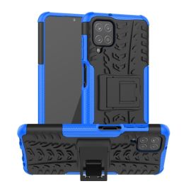zadný kryt Samsung Galaxy A12 - STAND Extra odolný obal Samsung Galaxy A12 / M12 modrý