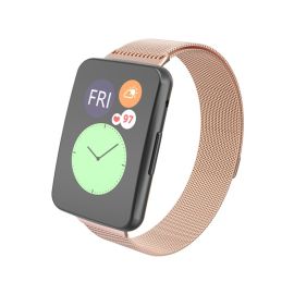 remienok na hodinky Huawei Watch Fit - MILANESE Kovový remienok Huawei Watch Fit ružový