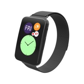 remienok na hodinky Huawei Watch Fit - MILANESE Kovový remienok Huawei Watch Fit čierny
