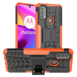 zadný kryt Motorola Moto E40 - STAND Extra odolný obal Motorola Moto E20 / E30 / E40 oranžový