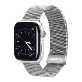 remienok na hodinky Apple Watch SE / SE 2022 / SE 2023 (44mm) - DUX MILANESE Kovový remienok pre Apple Watch SE / SE 2022 / SE 2023 / SE 2025 (44mm) strieborný