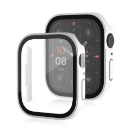 obal na hodinky Apple Watch SE / SE 2022 / SE 2023 (40mm) - PC FULL COVER Plastový kryt so sklom pre Apple Watch SE / SE 2022 / SE 2023 (40mm) biely