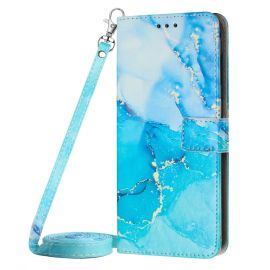 peňaženkové / vyklápacie puzdro Xiaomi Redmi Note 12 - ART MARBLE Peňaženkový kryt s remienkom Xiaomi Redmi Note 12 BLUE