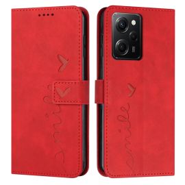 peňaženkové / vyklápacie puzdro Xiaomi Redmi Note 12 Pro 5G - ART SMILE Peňaženkový kryt so šnúrkou Xiaomi Redmi Note 12 Pro 5G / Poco X5 Pro 5G červený