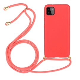 zadný kryt Samsung Galaxy A22 5G - ROPE Kryt so šnúrkou Samsung Galaxy A22 5G červený