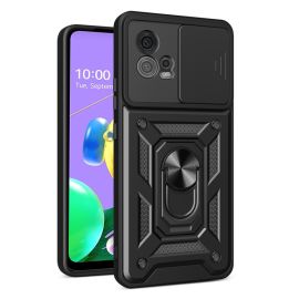 zadný kryt Motorola Moto G72 - RING CAMERA Kryt s držiakom pre Motorola Moto G72 čierny