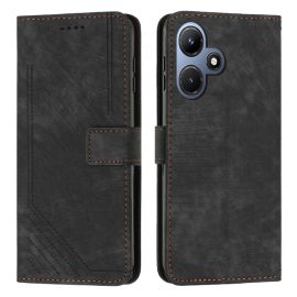 peňaženkové / vyklápacie puzdro Infinix Hot 30i - STRIPE Peňaženkové puzdro s remienkom Infinix Hot 30i čierne