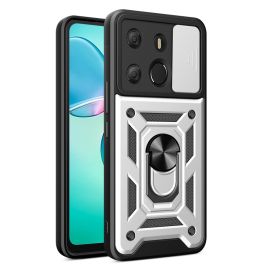 zadný kryt Tecno Spark Go 2023 - RING CAMERA Kryt s držiakom pre Tecno Spark Go 2023 strieborný