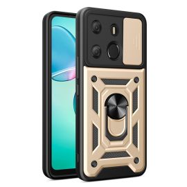 zadný kryt Tecno Spark Go 2023 - RING CAMERA Kryt s držiakom pre Tecno Spark Go 2023 zlatý