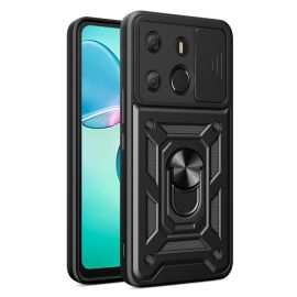 zadný kryt Tecno Spark Go 2023 - RING CAMERA Kryt s držiakom pre Tecno Spark Go 2023 čierny