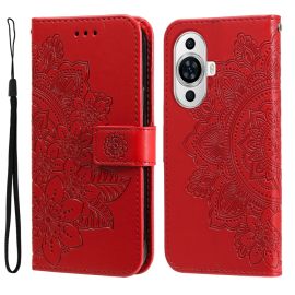 peňaženkové / vyklápacie puzdro Huawei Nova 11 - ART MANDALA Peňaženkové puzdro Huawei nova 11 červené