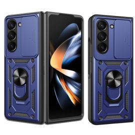 zadný kryt Samsung Galaxy Fold - RING CAMERA Kryt s držiakom pre Samsung Galaxy Z Fold5 5G modrý