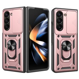 zadný kryt Samsung Galaxy Fold - RING CAMERA Kryt s držiakom pre Samsung Galaxy Z Fold5 5G ružový