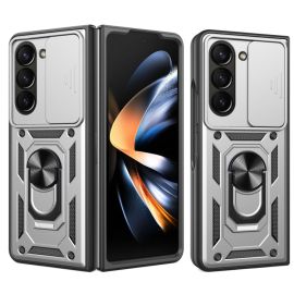 zadný kryt Samsung Galaxy Fold - RING CAMERA Kryt s držiakom pre Samsung Galaxy Z Fold5 5G strieborný