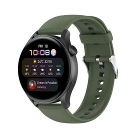 remienok na hodinky Huawei Watch 4 Pro - SILICONE Remienok pre Huawei Watch 4 / Watch 4 Pro tmavozelený