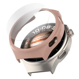 obal na hodinky Huawei Watch 4 Pro - FULL COVERAGE SET Plastový obal + ochranná fólia Huawei Watch 4 Pro ružový