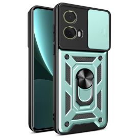 zadný kryt Motorola Moto G85 5G - RING CAMERA Kryt s držiakom pre Motorola Moto G85 5G zelený