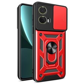 zadný kryt Motorola Moto G85 5G - RING CAMERA Kryt s držiakom pre Motorola Moto G85 5G červený