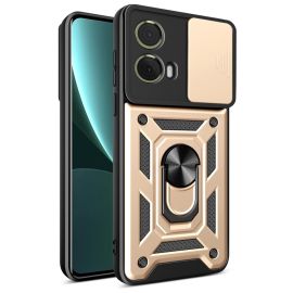 zadný kryt Motorola Moto G85 5G - RING CAMERA Kryt s držiakom pre Motorola Moto G85 5G zlatý