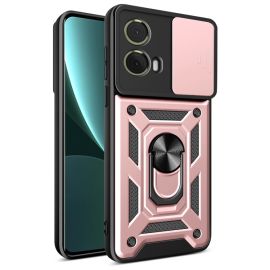 zadný kryt Motorola Moto G85 5G - RING CAMERA Kryt s držiakom pre Motorola Moto G85 5G ružový