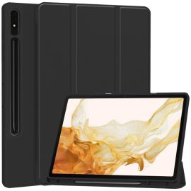 zaklápacie puzdro Samsung Galaxy Tab S9+ - LEATHER Zaklápací obal pre Samsung Galaxy Tab S9+ / S10+ čierny