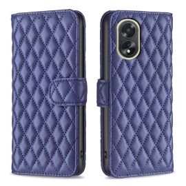 peňaženkové / vyklápacie puzdro Oppo A38 - LATTICE Ochranné puzdro pre Oppo A38 modré