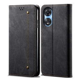 peňaženkové / vyklápacie puzdro Oppo A38 - DENIM Peňaženkový kryt pre Oppo A38 čierny