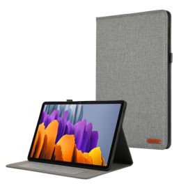 zaklápacie puzdro Samsung Galaxy Tab S9 Ultra - FABRIC Zaklápací obal pre Samsung Galaxy Tab S9 Ultra / Tab S10 Ultra šedý