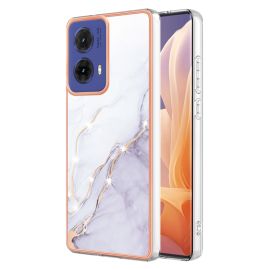 zadný kryt Motorola Moto G85 5G - IMD MARBLE Ochranný kryt pre Motorola Moto G85 5G WHITE