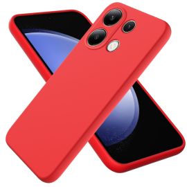 zadný kryt Xiaomi Redmi Note 13 Pro - RUBBER Ochranný kryt pre Xiaomi Redmi Note 13 Pro / Poco M6 Pro červený