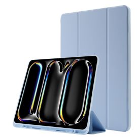 zaklápacie puzdro Apple iPad Pro 11 M5 2025 - LEATHER Zaklápací kryt pre Apple iPad Pro 11 2024 / M5 2025 svetlomodrý
