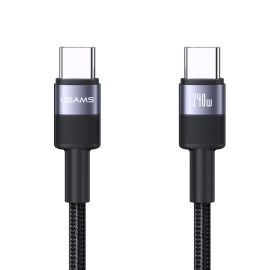 kábel USB káble - USAMS SJ727 240W Dátový kábel USB-C / USB-C 1.2m čierny