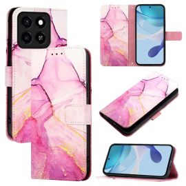 peňaženkové / vyklápacie puzdro ZTE Blade A35 - ART MARBLE Peňaženkový kryt pre ZTE Blade A35 PINK