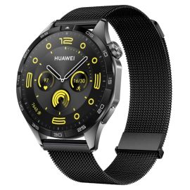 remienok na hodinky Huawei Watch GT 5 46mm - MILANESE Kovový remienok pre Huawei Watch GT 5 46mm / GT 6 46mm čierny