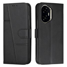 peňaženkové / vyklápacie puzdro Honor 400 - STITCHED Peňaženkový kryt pre Honor 400 5G čierny