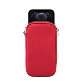 Univerzálne puzdrá pre mobily - Univerzálne puzdro na mobil s uhlopriečkou do 6.1" červené