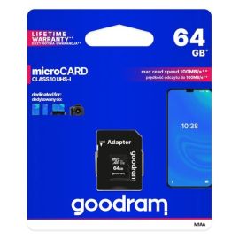 pamäťová karta Pamäťové karty - Pamäťová karta GOODRAM microSDHC 64GB UHS-I + adaptér (M1AA-0640R12)