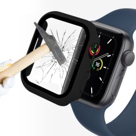 sklo / fólia Apple Watch - ENKAY Obal s tvrdeným sklom pre Apple Watch 9 / 8 / 7 (41mm) čierny